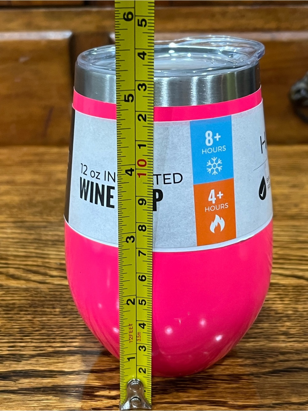NEW Lincoln Outfitters 12 oz Insulated Wine Cup | Hot Pink - Picture 5 of 5